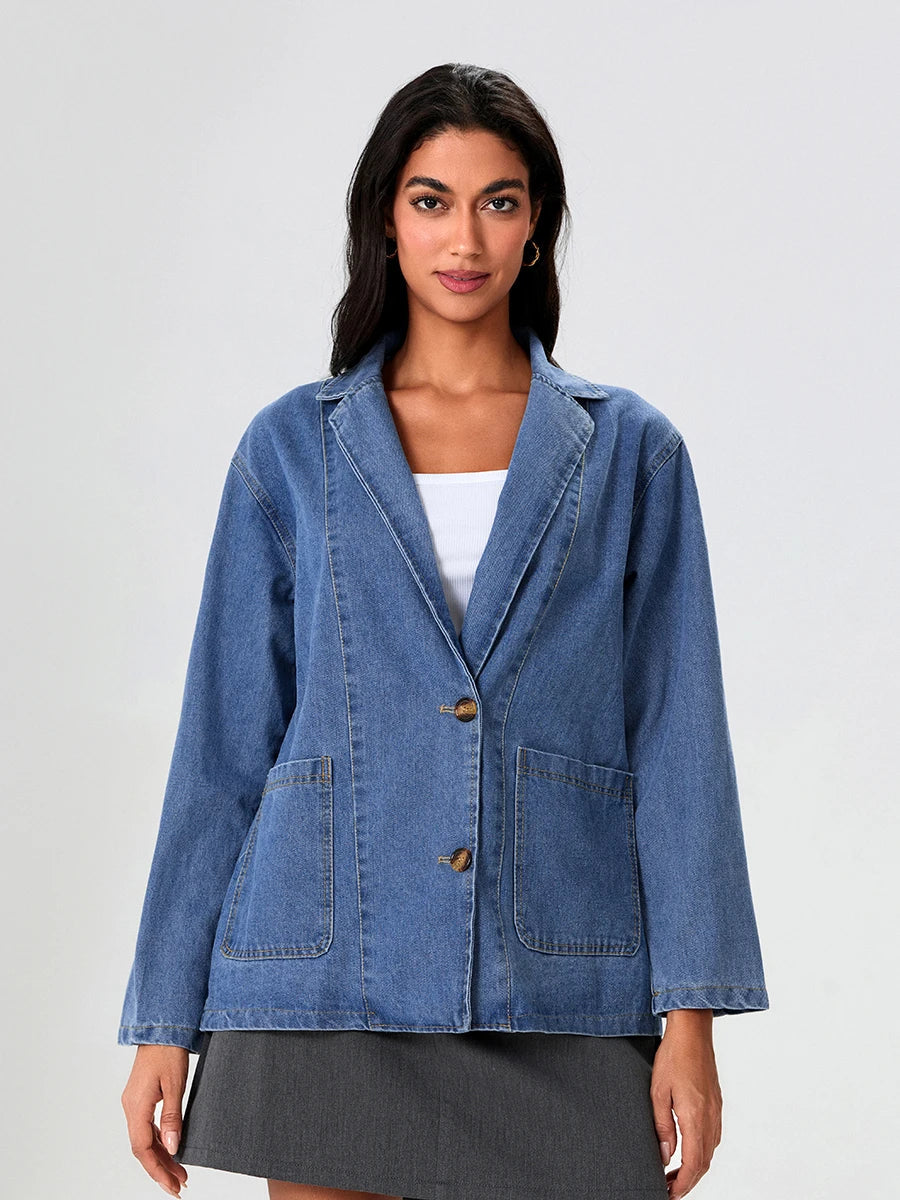 UrbanEdge - Elegante Jeansjacke mit zeitlosem Design und stilvollem Schnitt