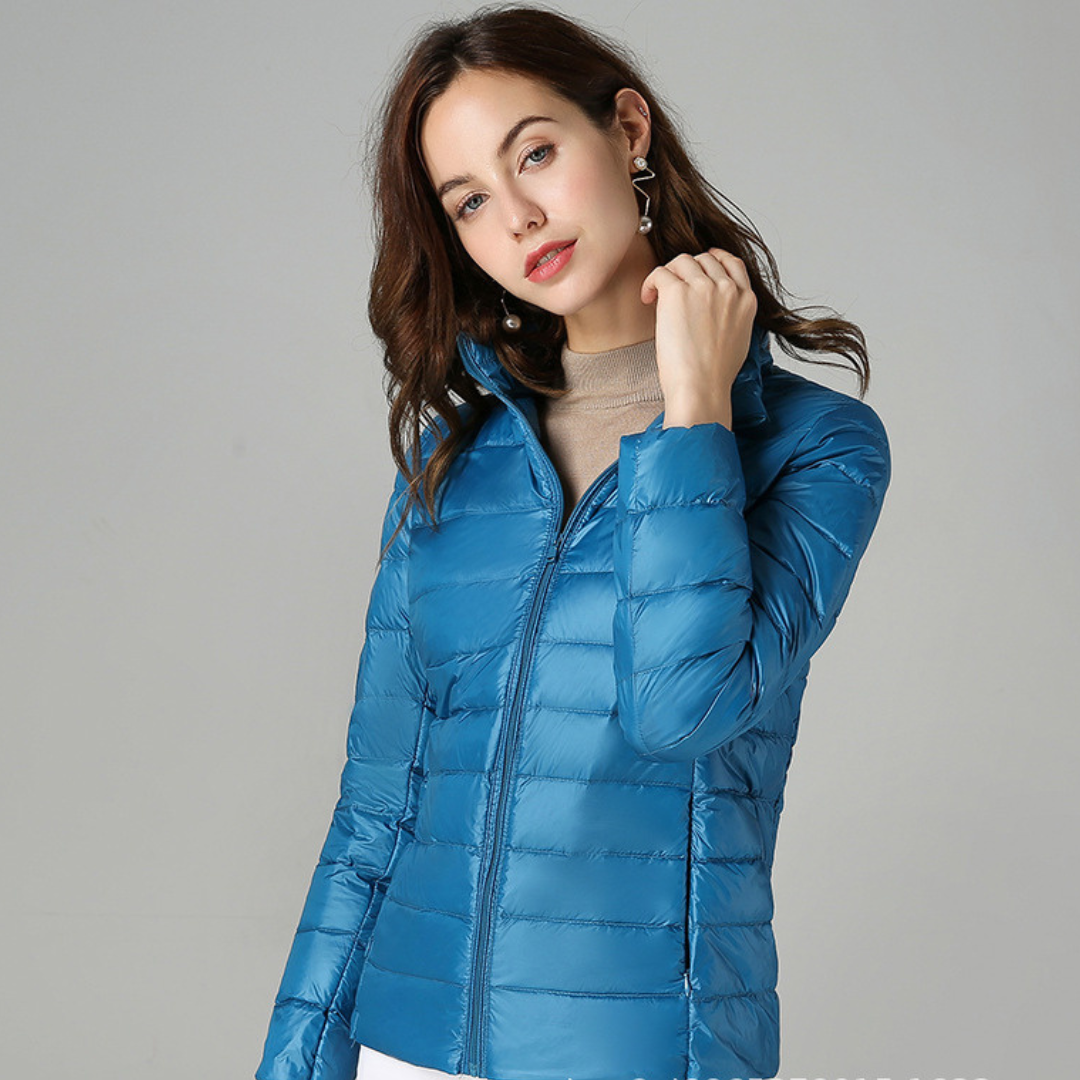 Sophie - Jacke aus weichem Baumwoll-Daunenmaterial