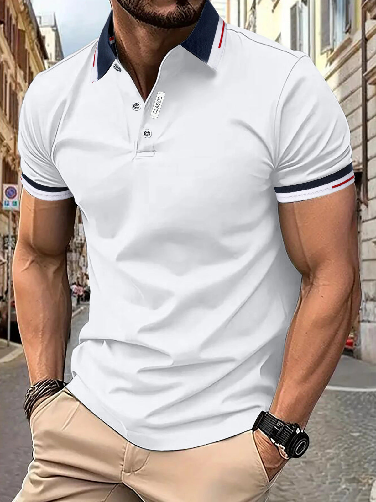 Nestor - Elegancka męska koszulka polo na co dzień
