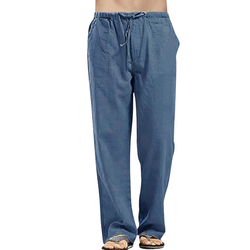 Stylische, luftige Herrenleinenhose im bequemen Oversize-Design