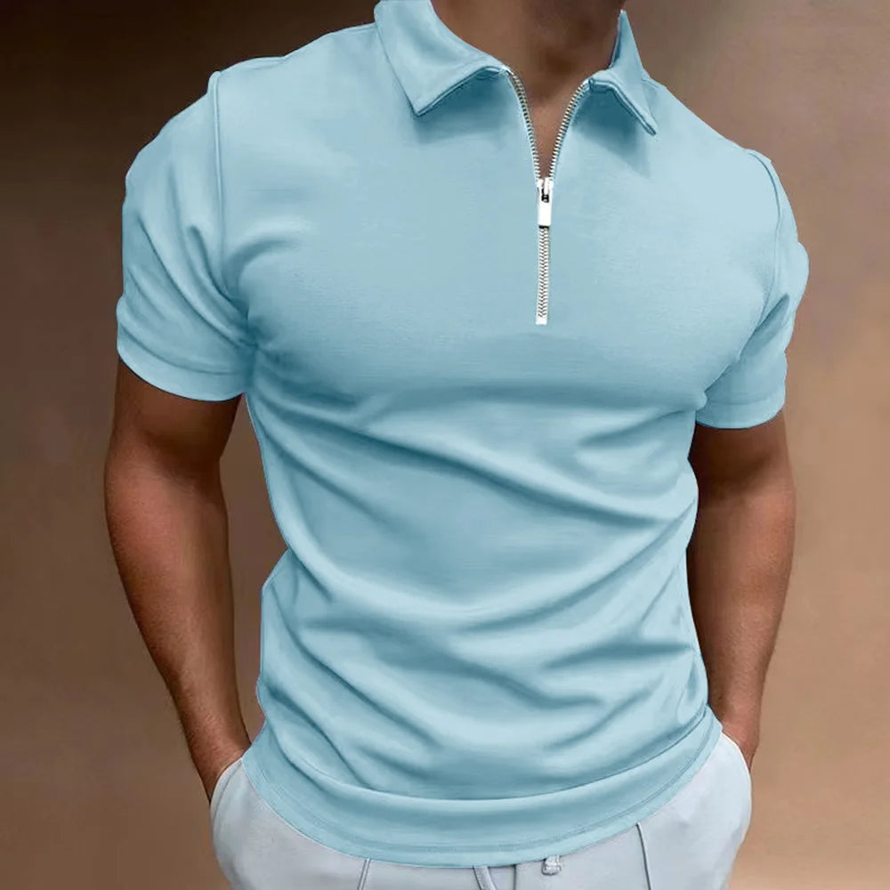 Leonardo - Elegantes Poloshirt mit edlem Reißverschlusskragen für einen stilvollen Auftritt