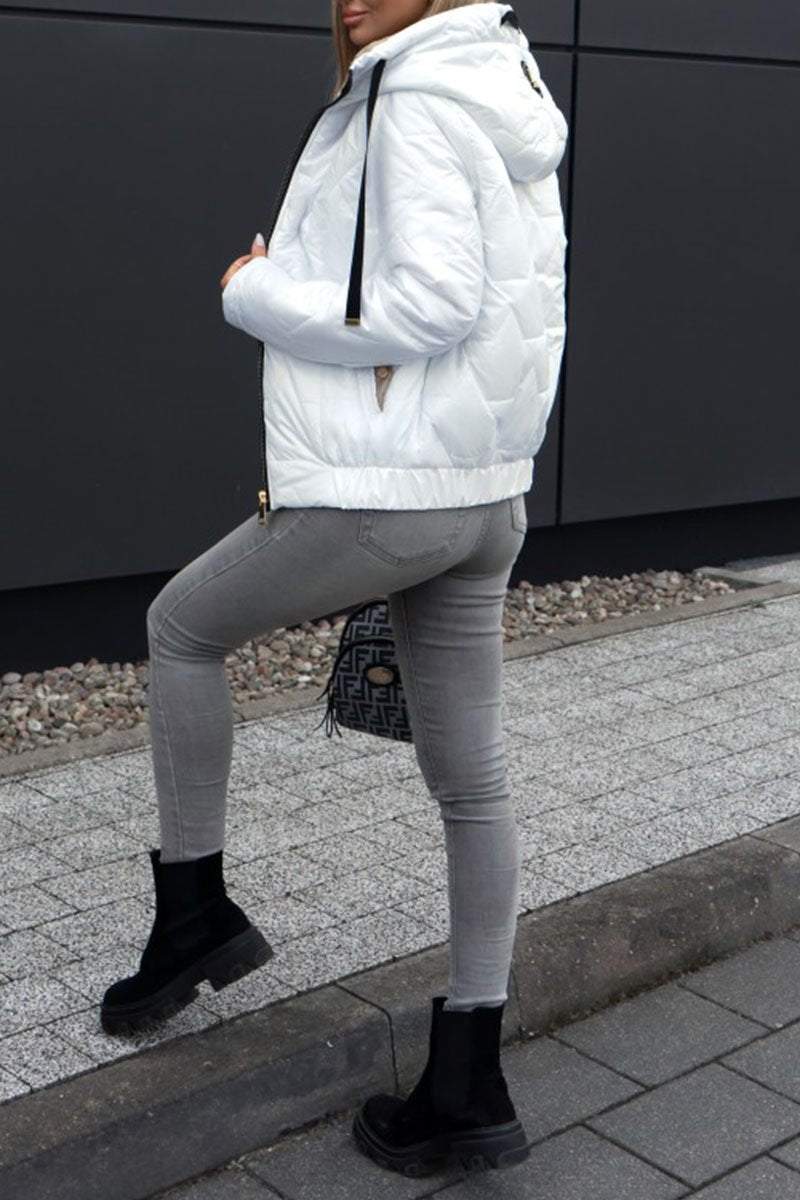Damen gefütterte Winterjacke mit Kapuze aus Baumwolle – lässig für die Frühlingssaison
