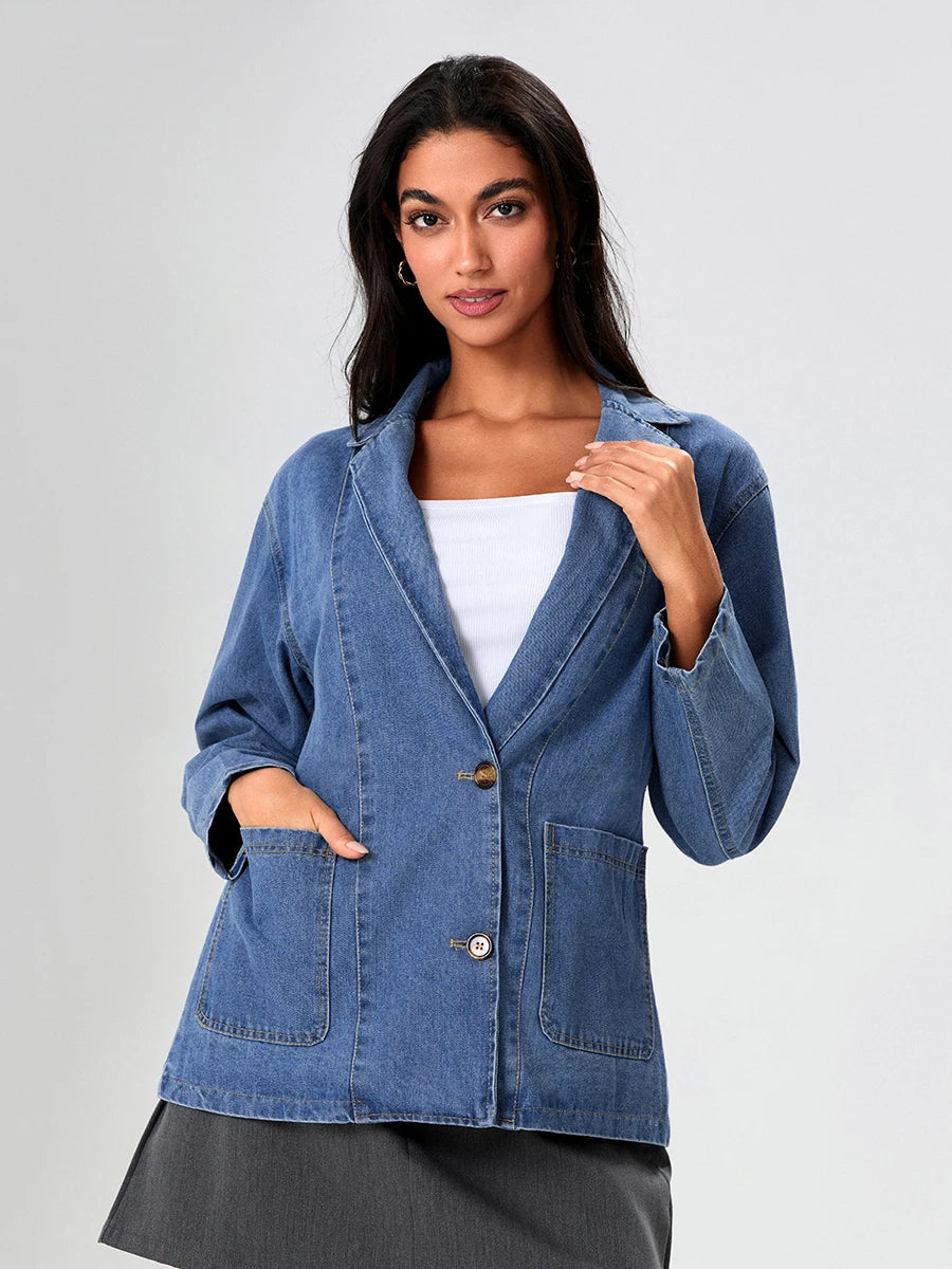 UrbanEdge - Elegante Jeansjacke mit zeitlosem Design und stilvollem Schnitt