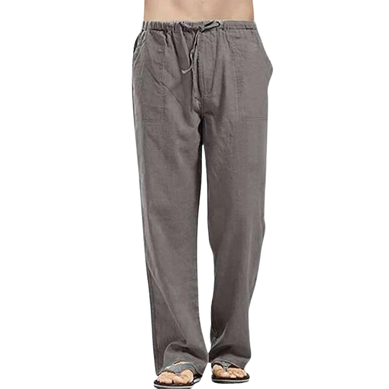 Stylische, luftige Herrenleinenhose im bequemen Oversize-Design