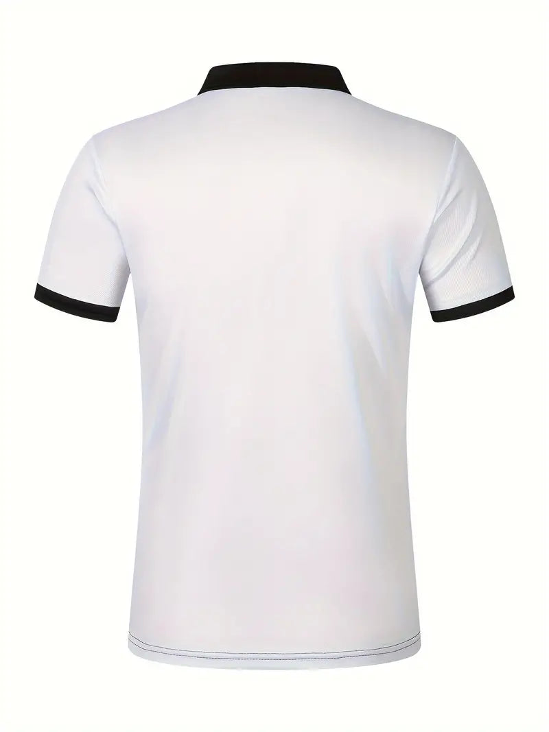 Koszulka polo męska - Slim Fit w paski - Krótki rękaw, casualowa i elegancka