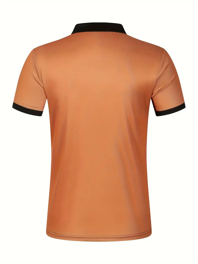 Koszulka polo męska - Slim Fit w paski - Krótki rękaw, casualowa i elegancka