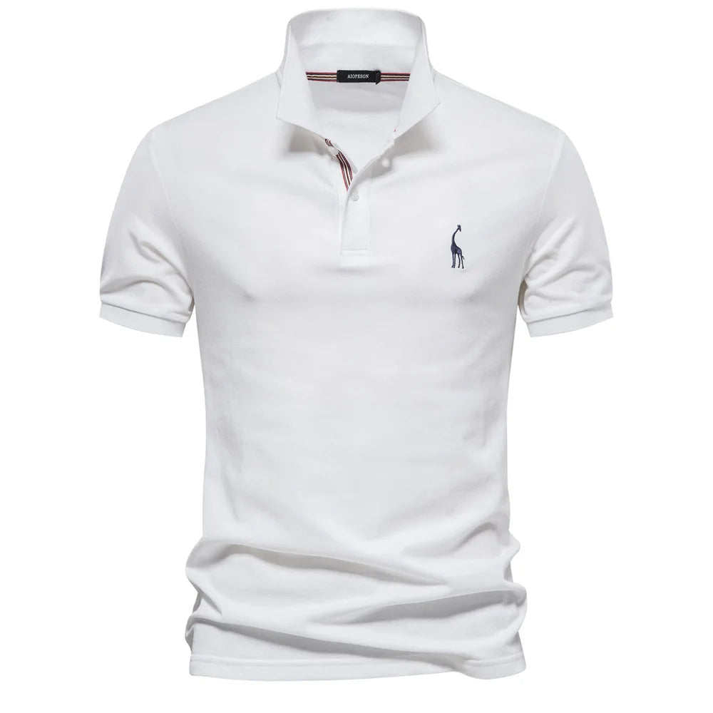 UrbanElite - Elegancka męska koszulka polo z modnym haftem, gwarantująca klasyczny styl