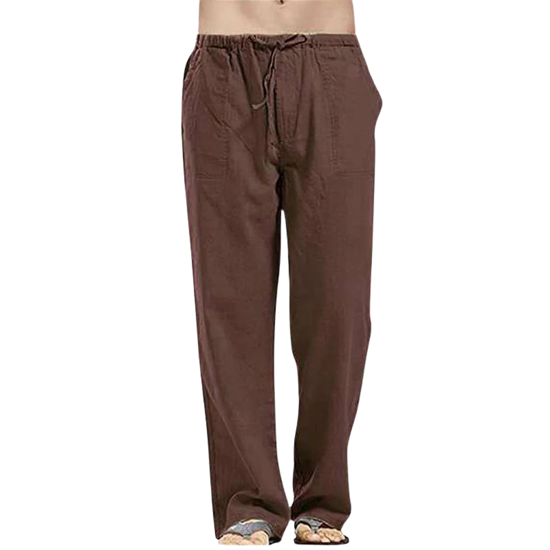 Stylische, luftige Herrenleinenhose im bequemen Oversize-Design