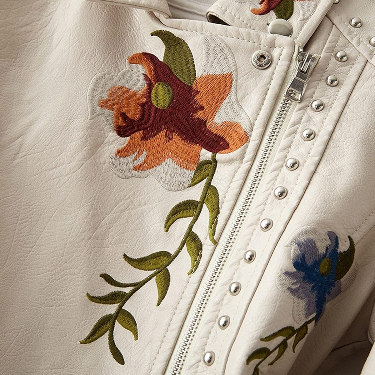 Echte Leder Damen Bikerjacke – Stylisches Frühlingsmodell