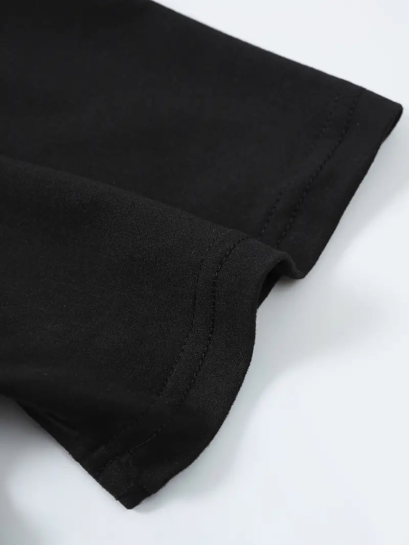 Stylowy męski t-shirt z kolorowymi akcentami - komfortowy dekolt i krótkie rękawy idealne na co dzień