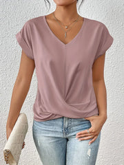 CLEO - LÄSSIGES T-SHIRT MIT SWEETHEART-AUSSCHNITT