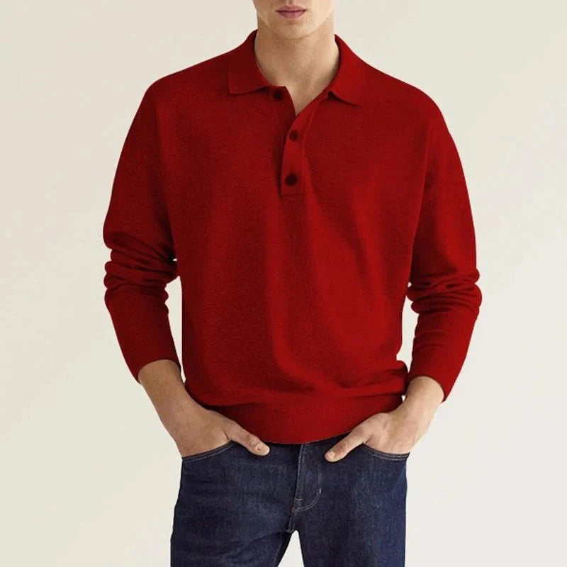 Stylowy i swobodny T-shirt z długim rękawem Ian
