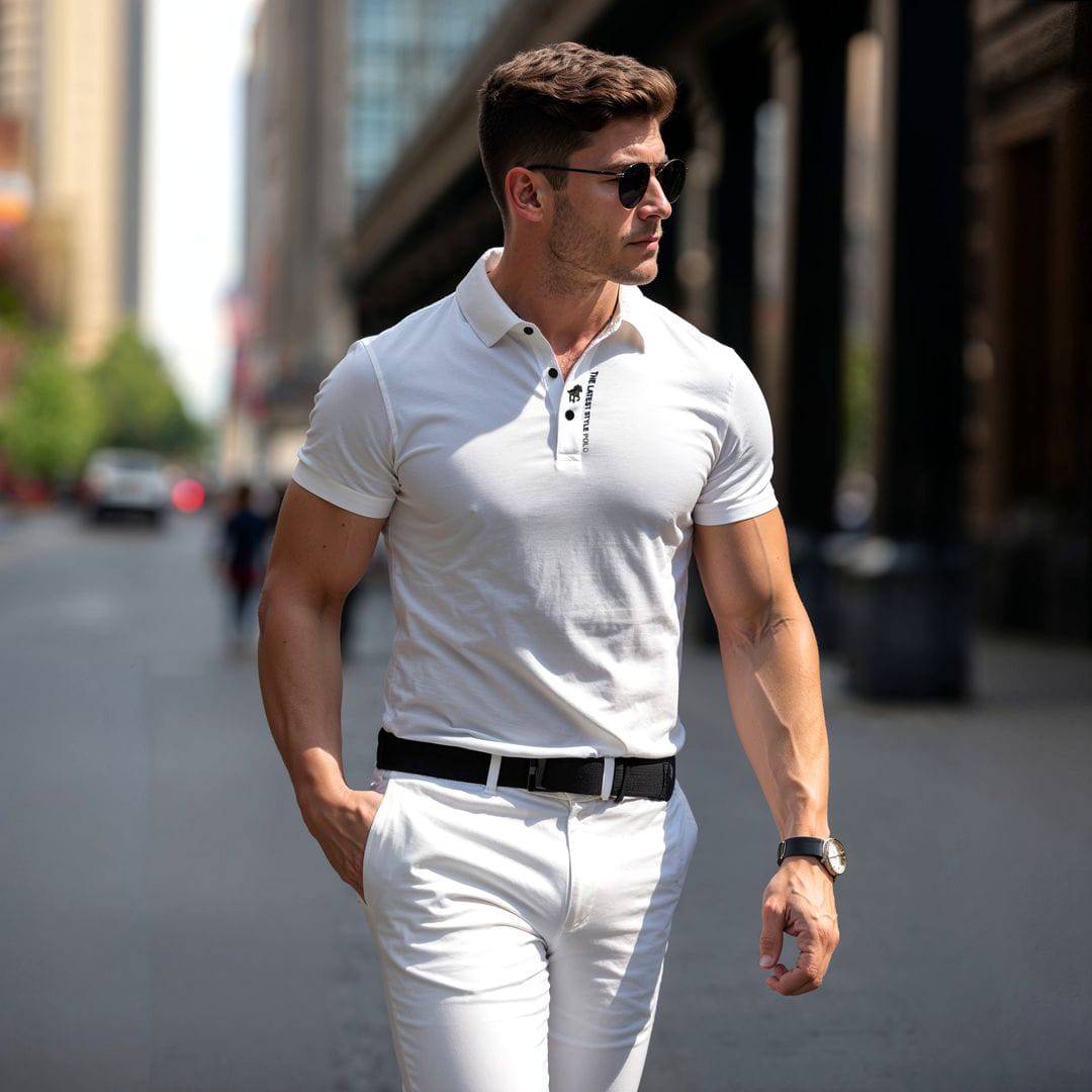 Elegantes Herren-Polohemd aus Luxe Ice Silk - Stilvoller Komfort vereint