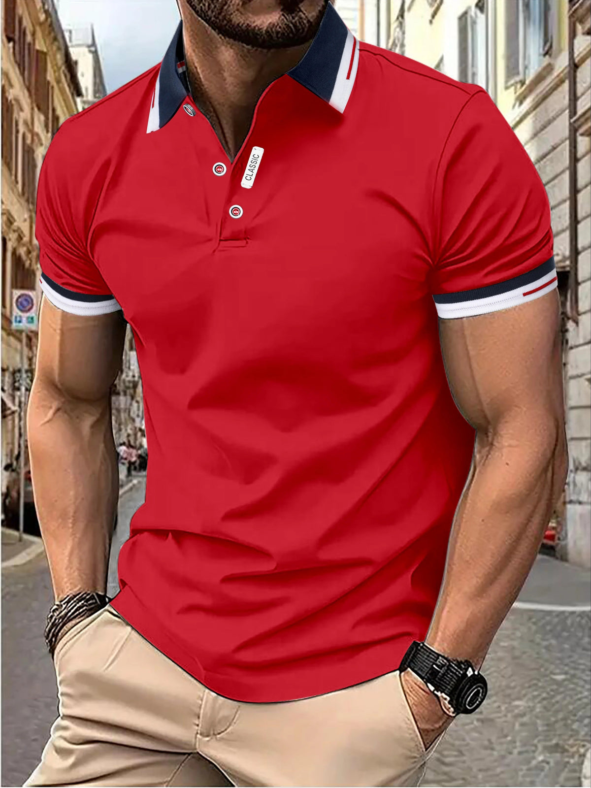 Nestor - Elegancka męska koszulka polo na co dzień