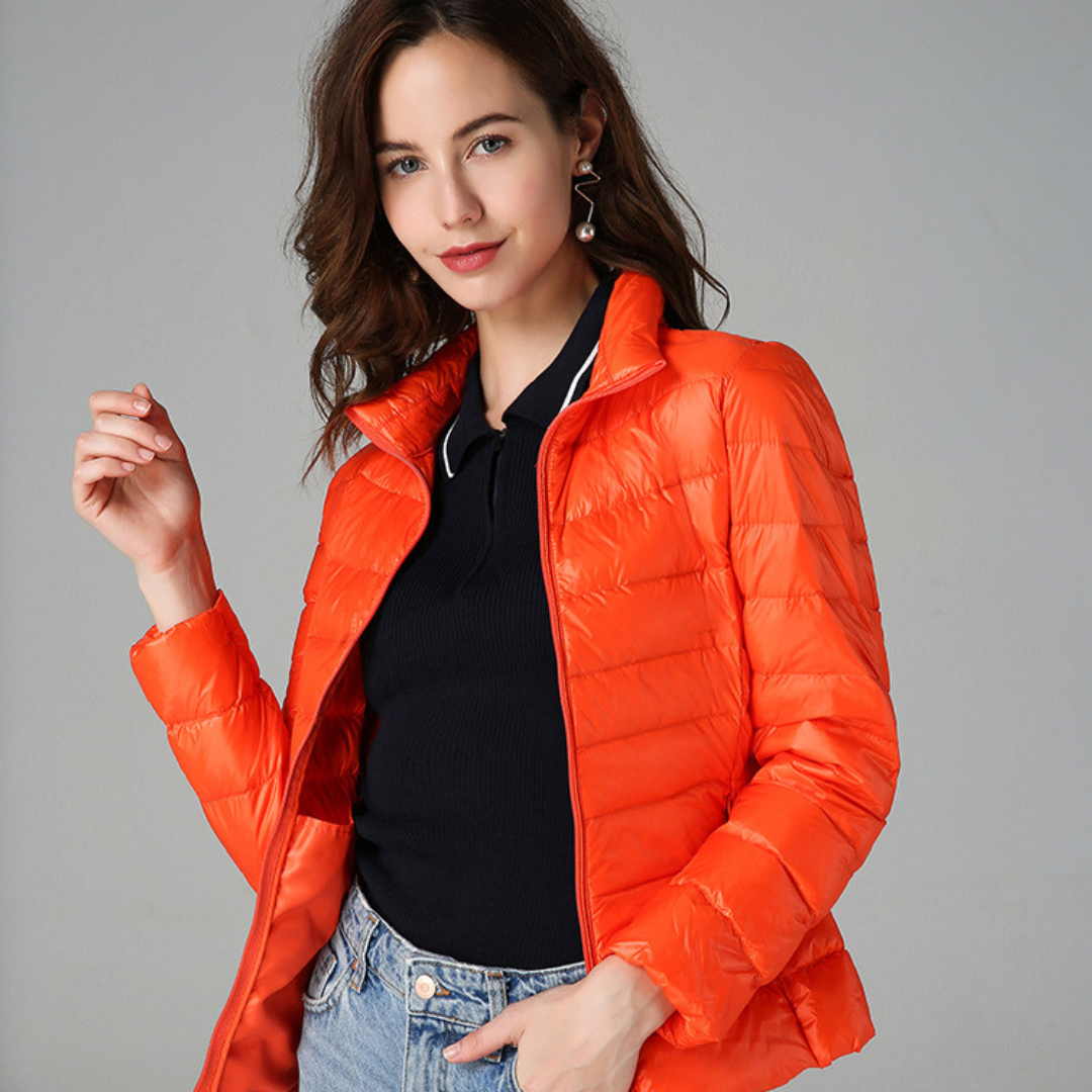 Sophie - Jacke aus weichem Baumwoll-Daunenmaterial