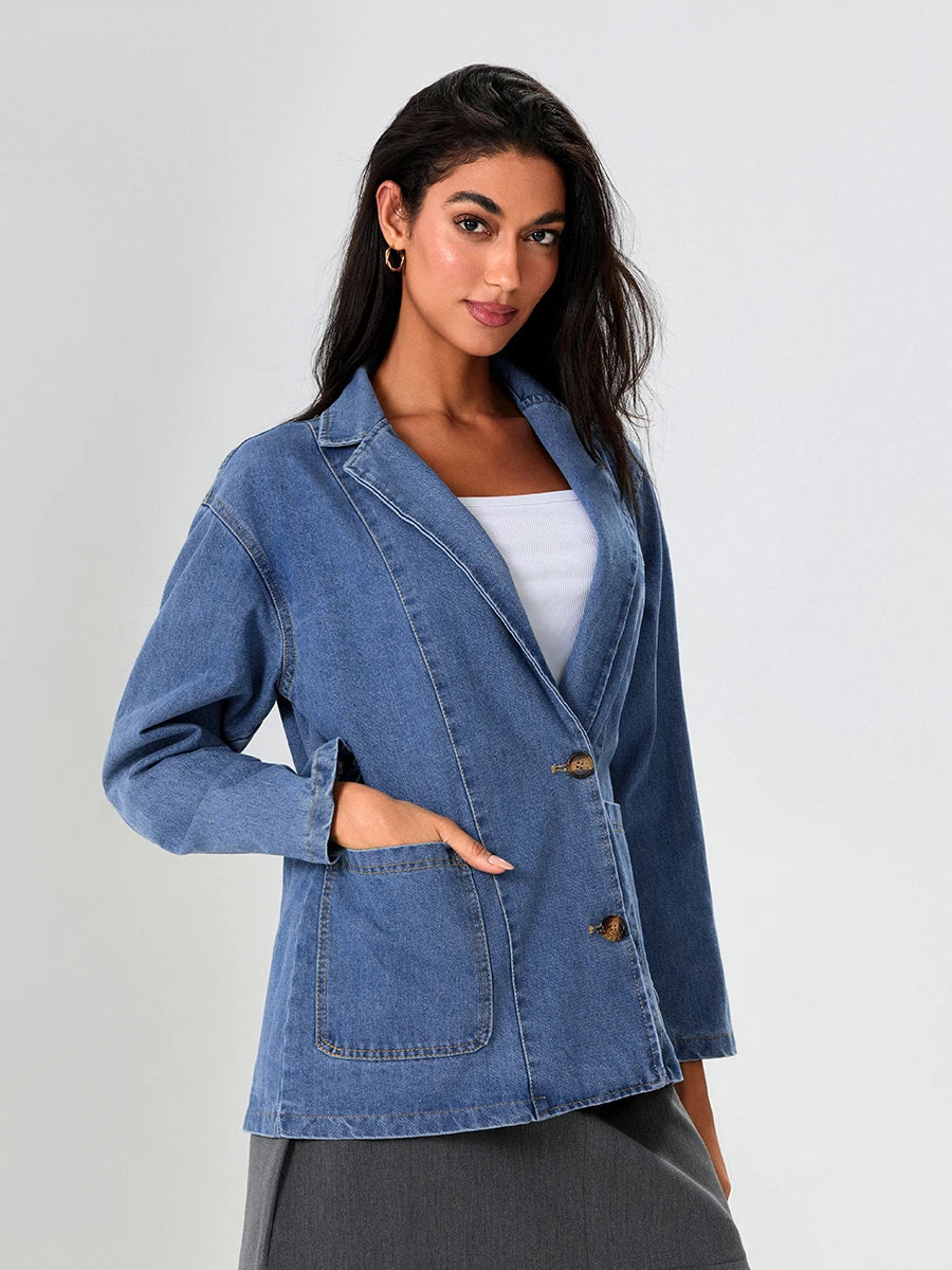UrbanEdge - Elegante Jeansjacke mit zeitlosem Design und stilvollem Schnitt