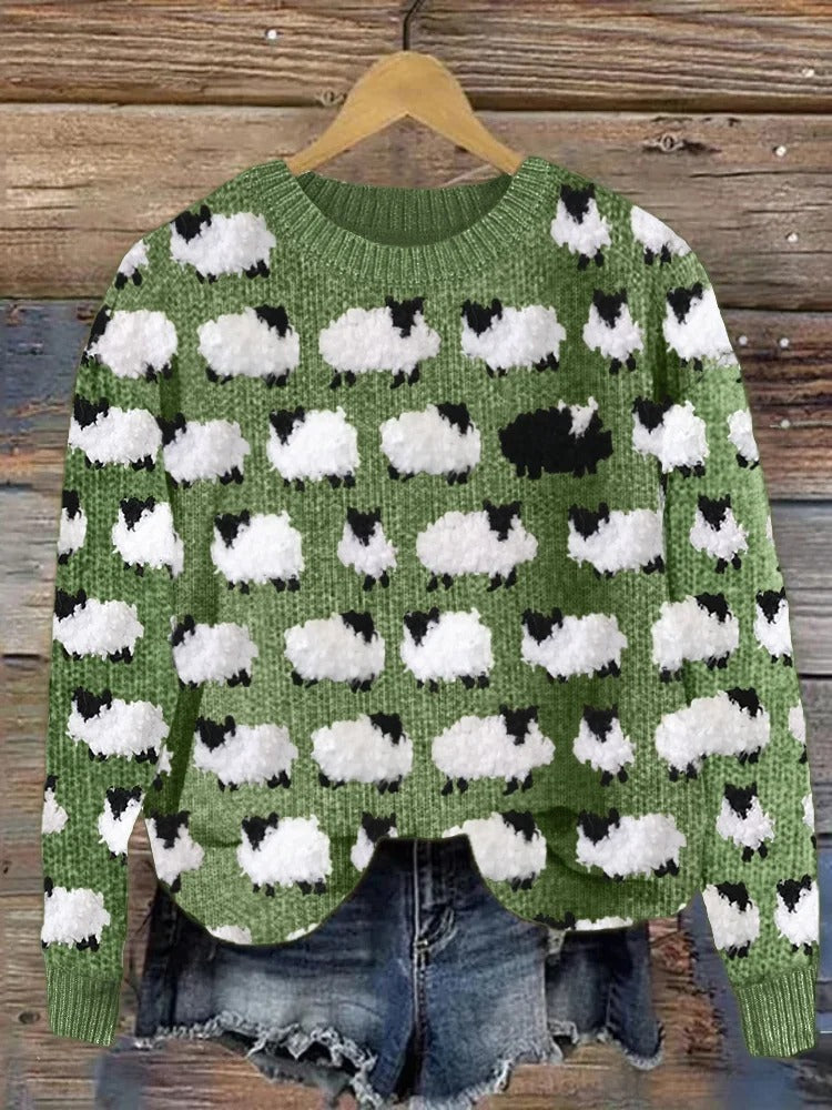 Céline - Weihnachts-Pullover mit Weihnachtsbäumen