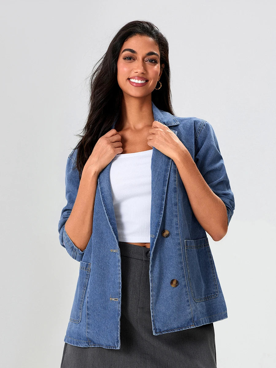 UrbanEdge - Elegante Jeansjacke mit zeitlosem Design und stilvollem Schnitt