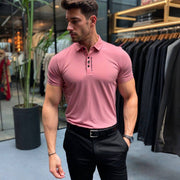 Męska elegancka koszulka polo Luxe Ice Silk - połączenie komfortu i stylu