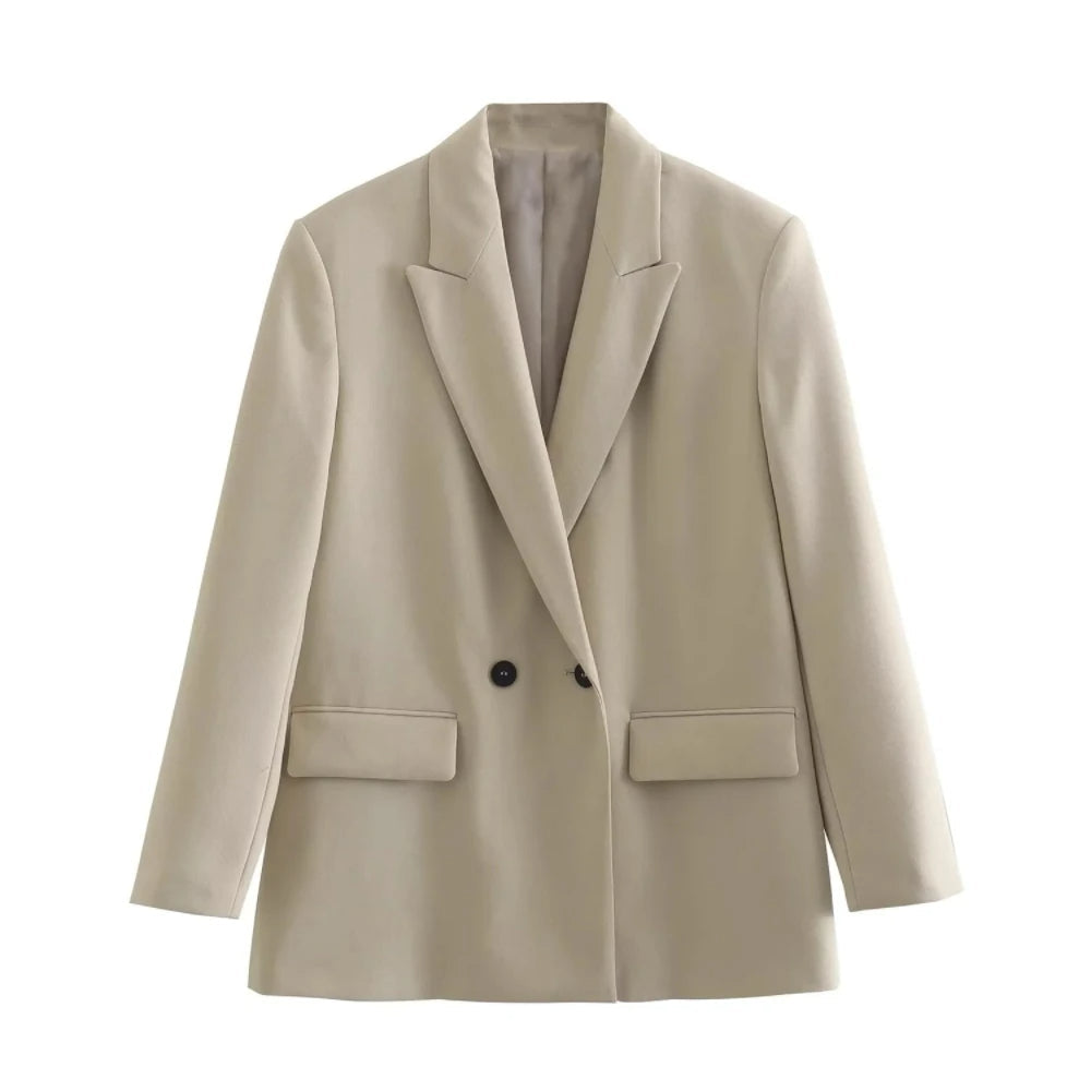 PowerChic - Eleganter Damen-Doppelreiher-Blazer im stilvollen Design