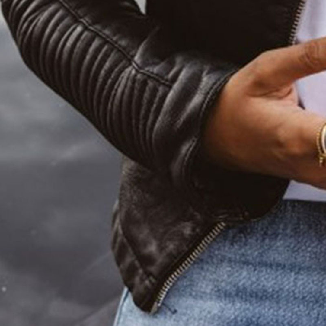 Echte Lederjacke für Damen – Übergangsjacke für den Frühling