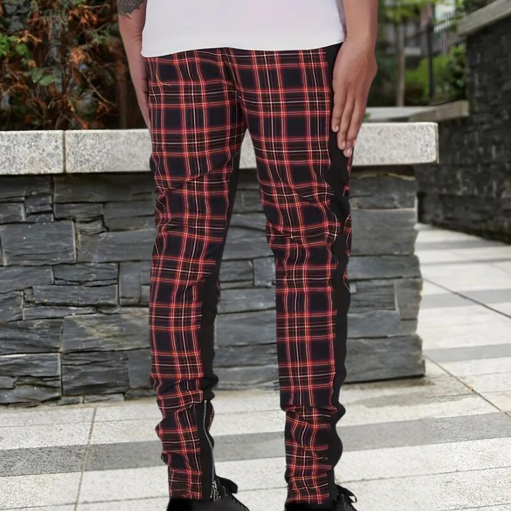Herrenhose mit elegantem Karomuster