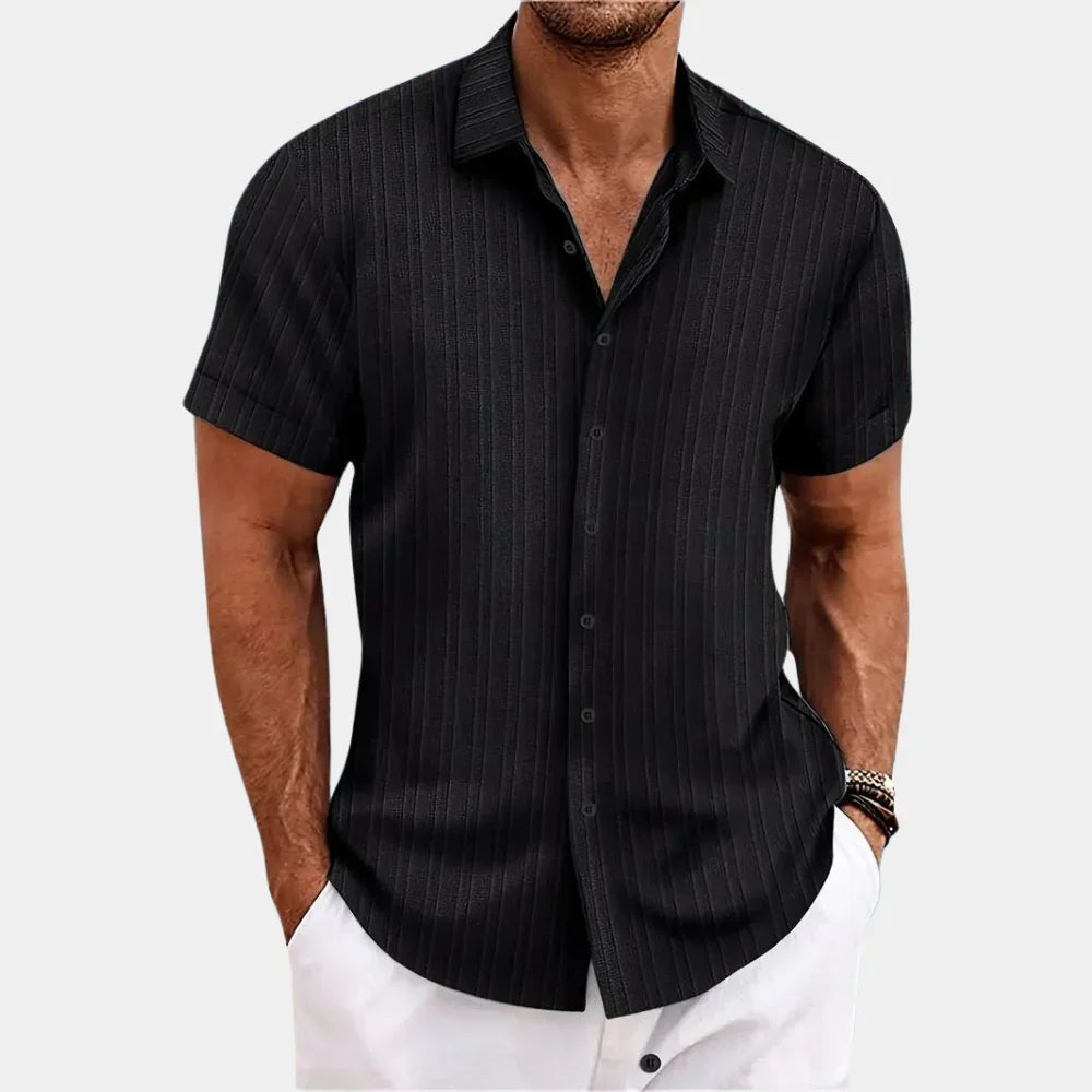 Finn - Elegant Men's Shirt Crafted from a Luxurious Linen Blend for a Fresh, Fashion-Forward Style.