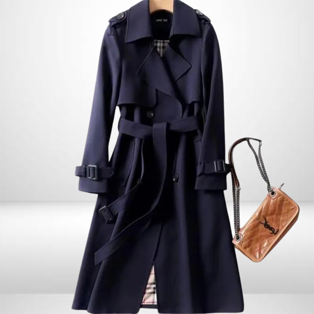 Damen Baumwoll-Trenchcoat – Stilvoller Trenchcoat für Frühling und Herbst
