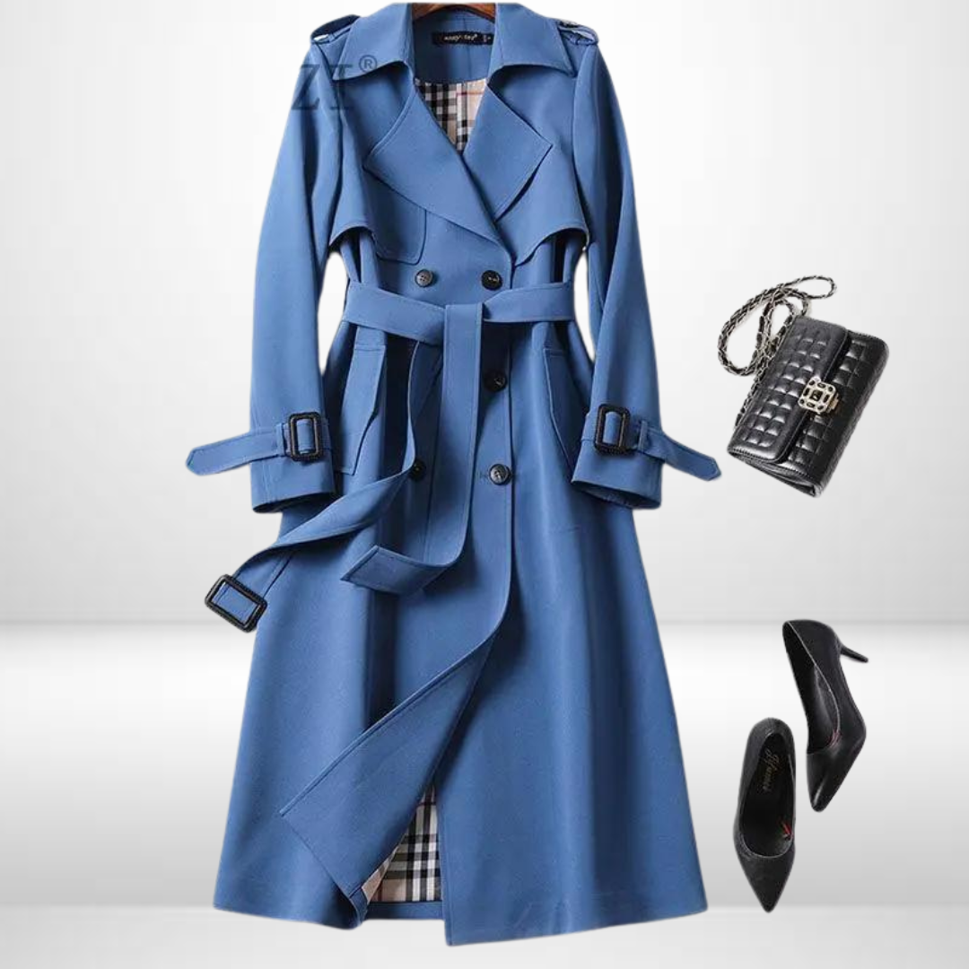 Damen Baumwoll-Trenchcoat – Stilvoller Trenchcoat für Frühling und Herbst