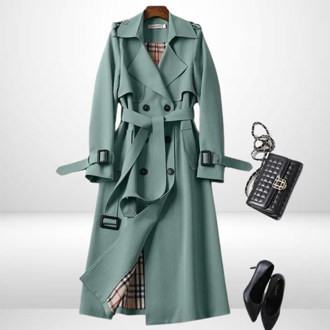 Damen Baumwoll-Trenchcoat – Stilvoller Trenchcoat für Frühling und Herbst