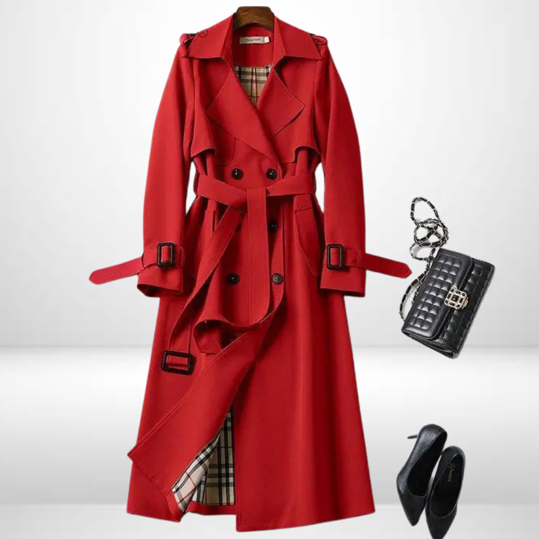 Damen Baumwoll-Trenchcoat – Stilvoller Trenchcoat für Frühling und Herbst