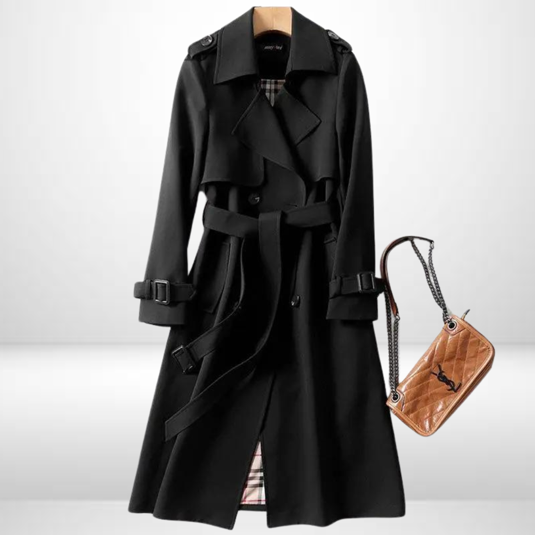 Damen Baumwoll-Trenchcoat – Stilvoller Trenchcoat für Frühling und Herbst