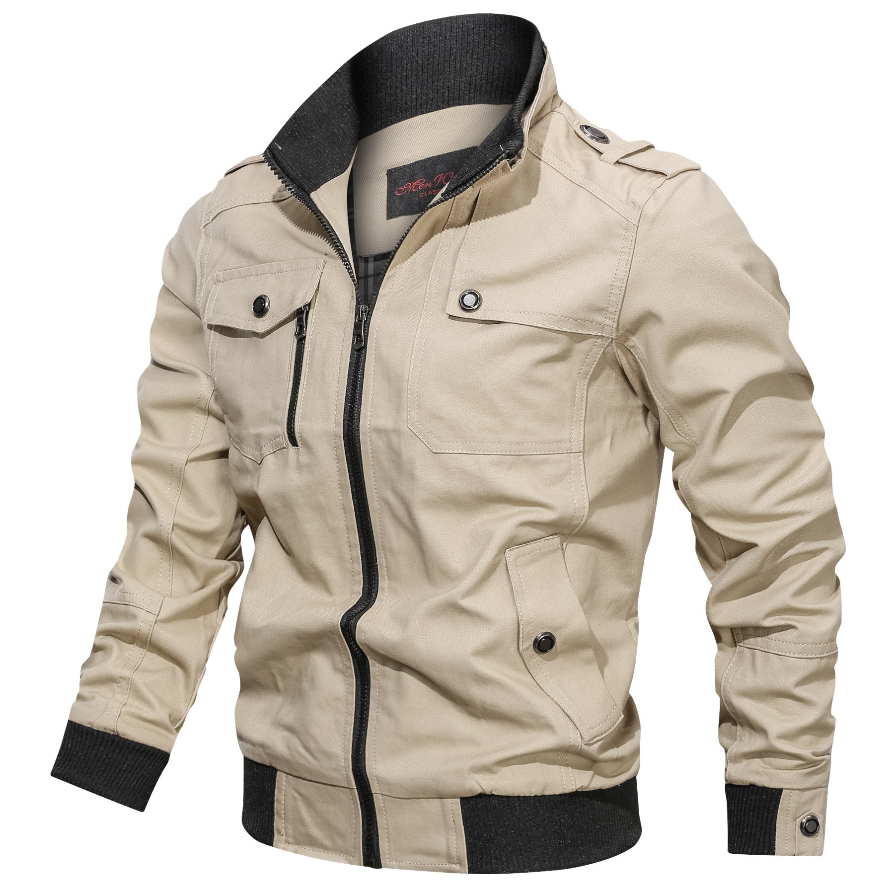 Klassische Übergangsjacke mit Stehkragen – Stilvolle Freizeitjacke für jeden Anlass
