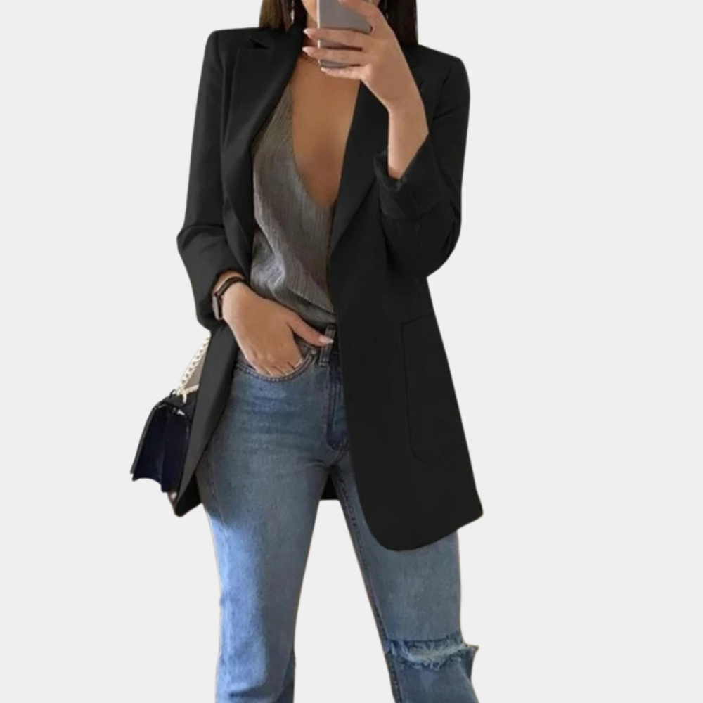 Stilvolle Baumwolljacke für Damen im Frühling – Langer Blazer für legere und elegante Outfits