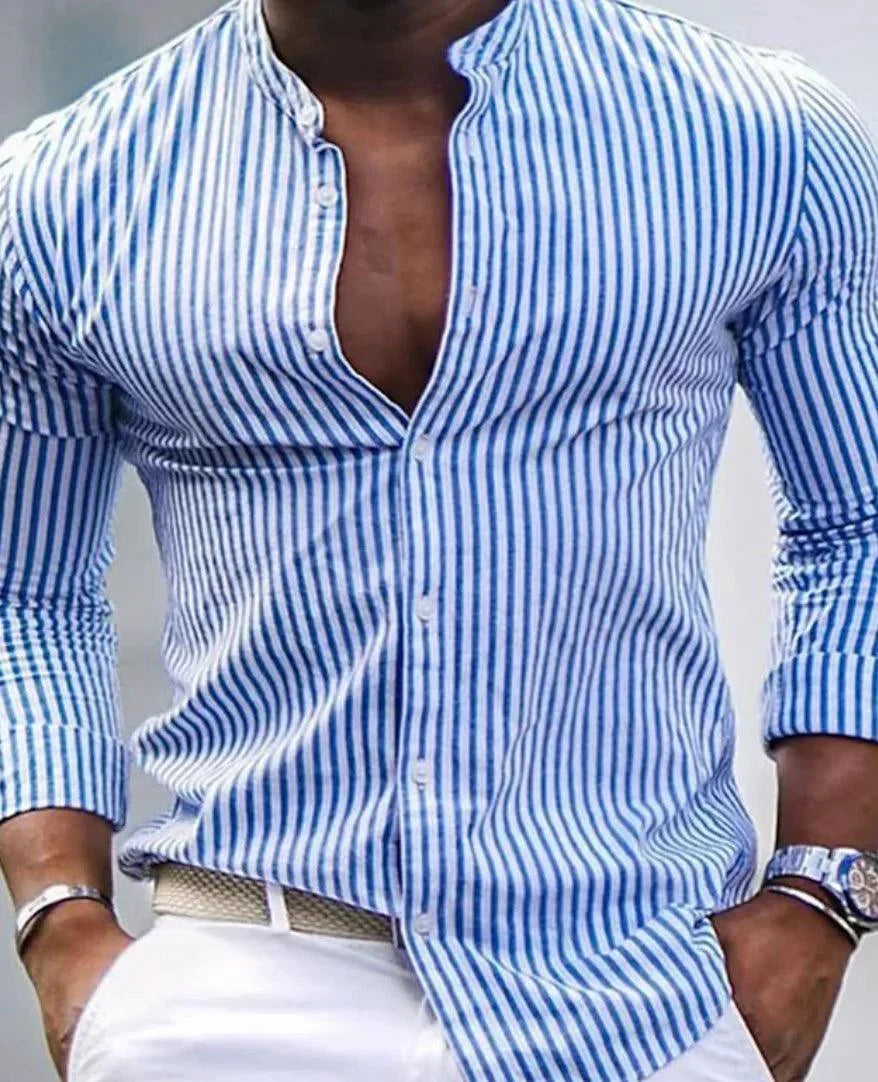 Camisa de Rayas Clásica para Hombre