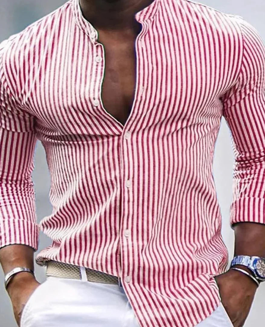 Camisa de Rayas Clásica para Hombre