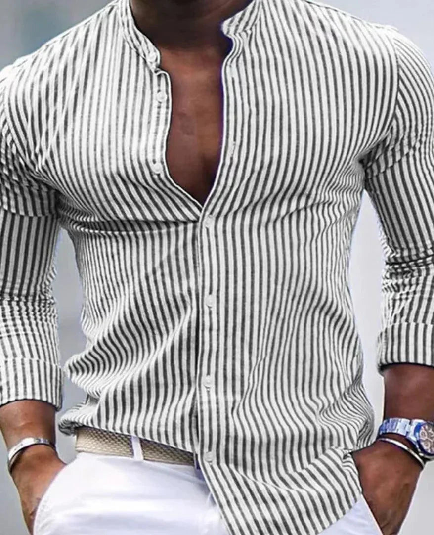 Camisa de Rayas Clásica para Hombre