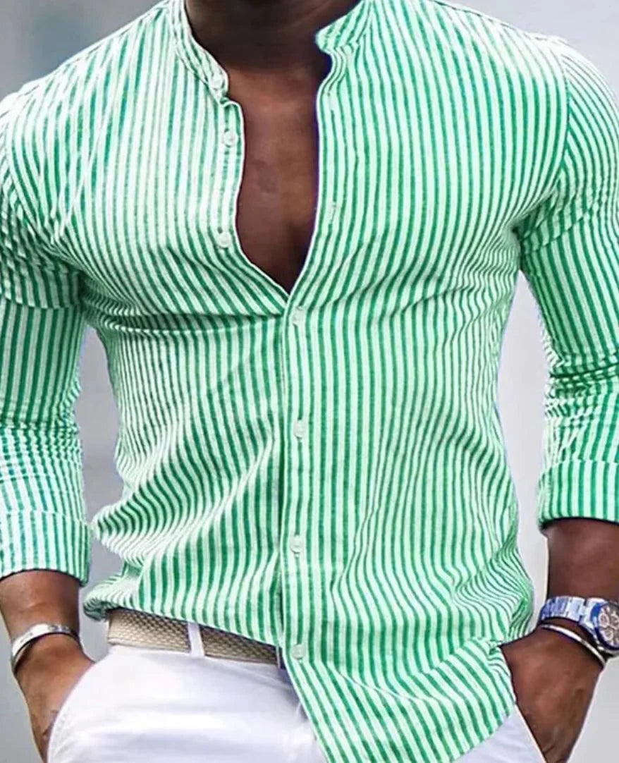 Camisa de Rayas Clásica para Hombre