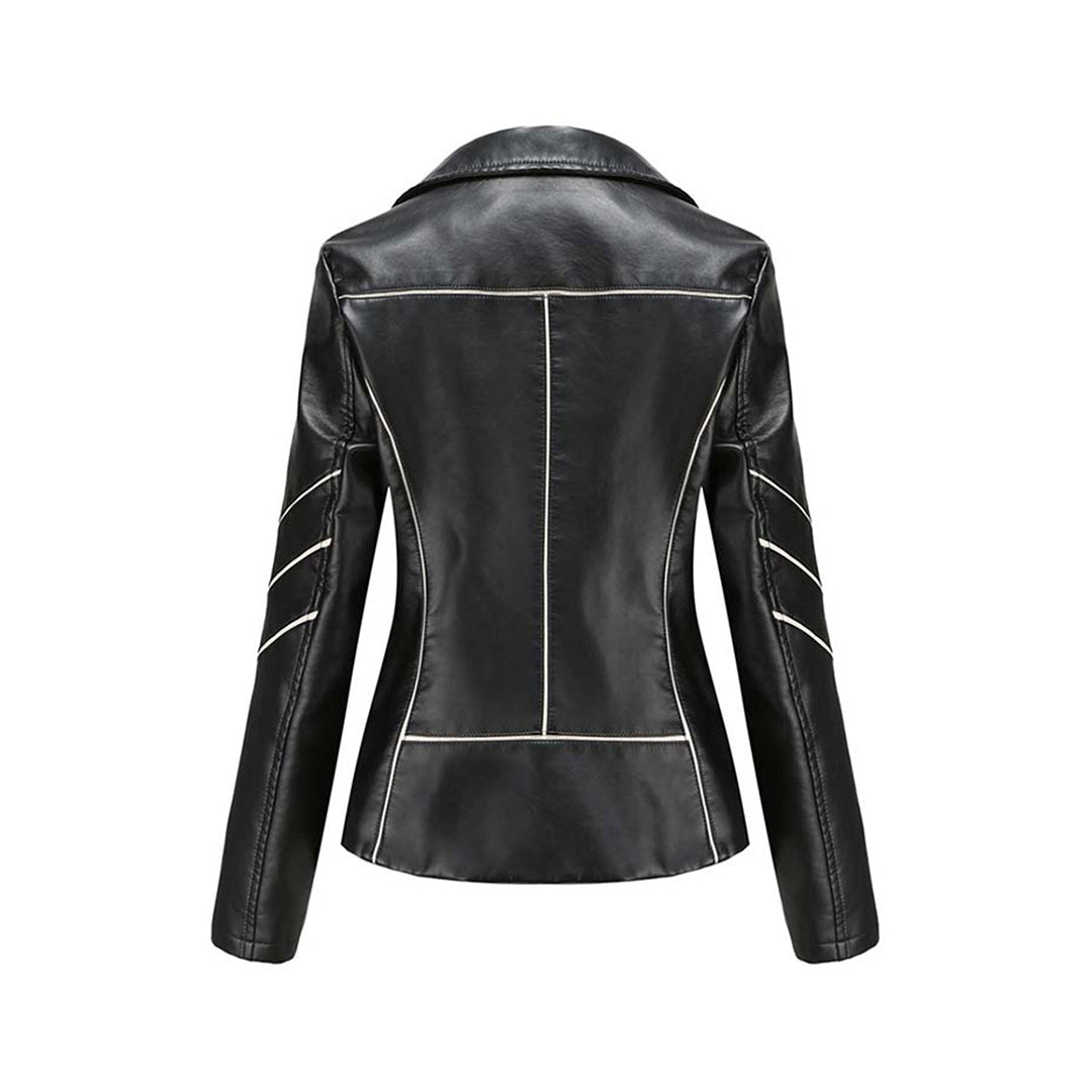 Elegante taillierte Damen Lederjacke für den Frühling – leichte Casualjacke