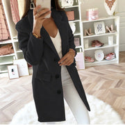 Eleganter leichter Wollmantel für Damen – ideal für den Frühling