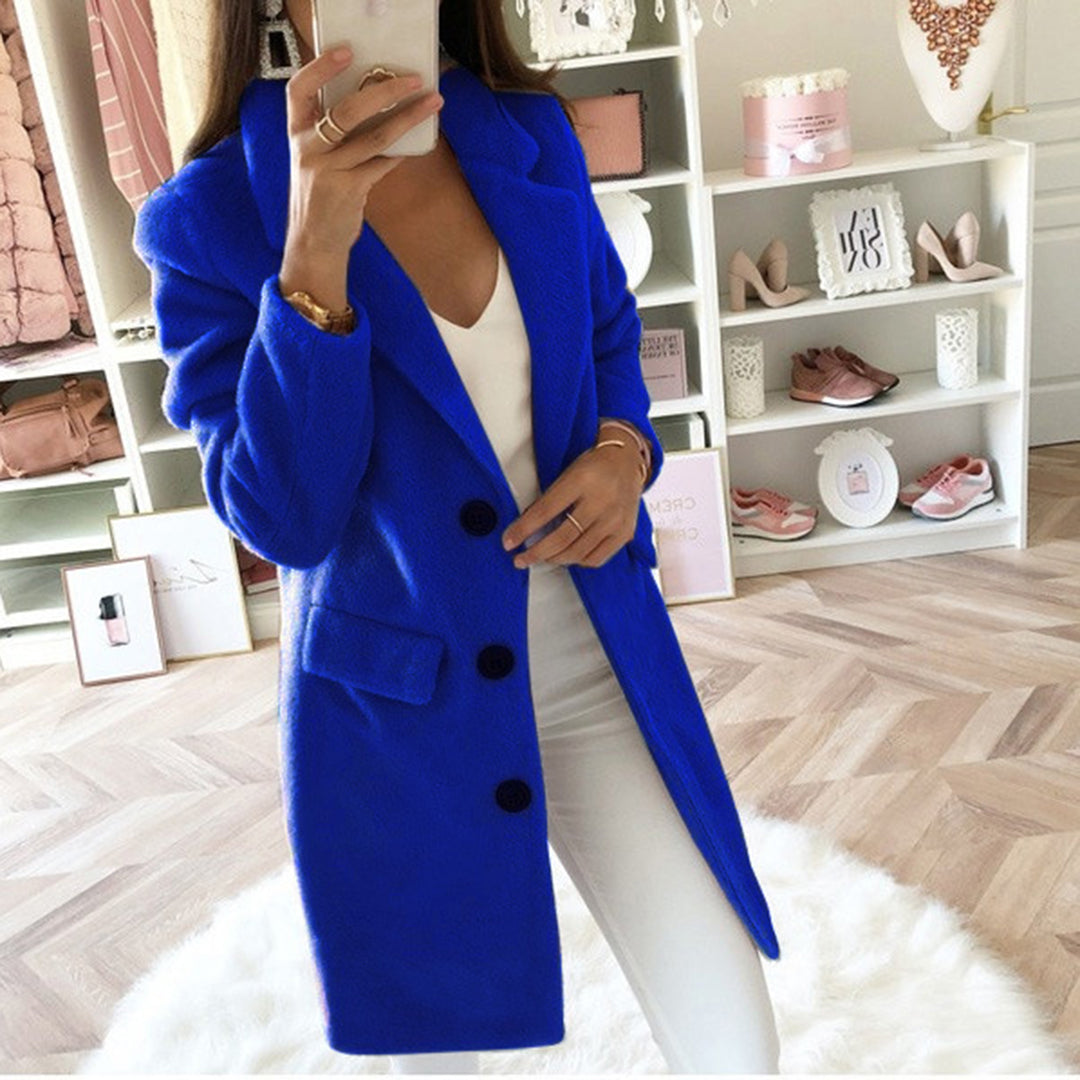 Eleganter leichter Wollmantel für Damen – ideal für den Frühling