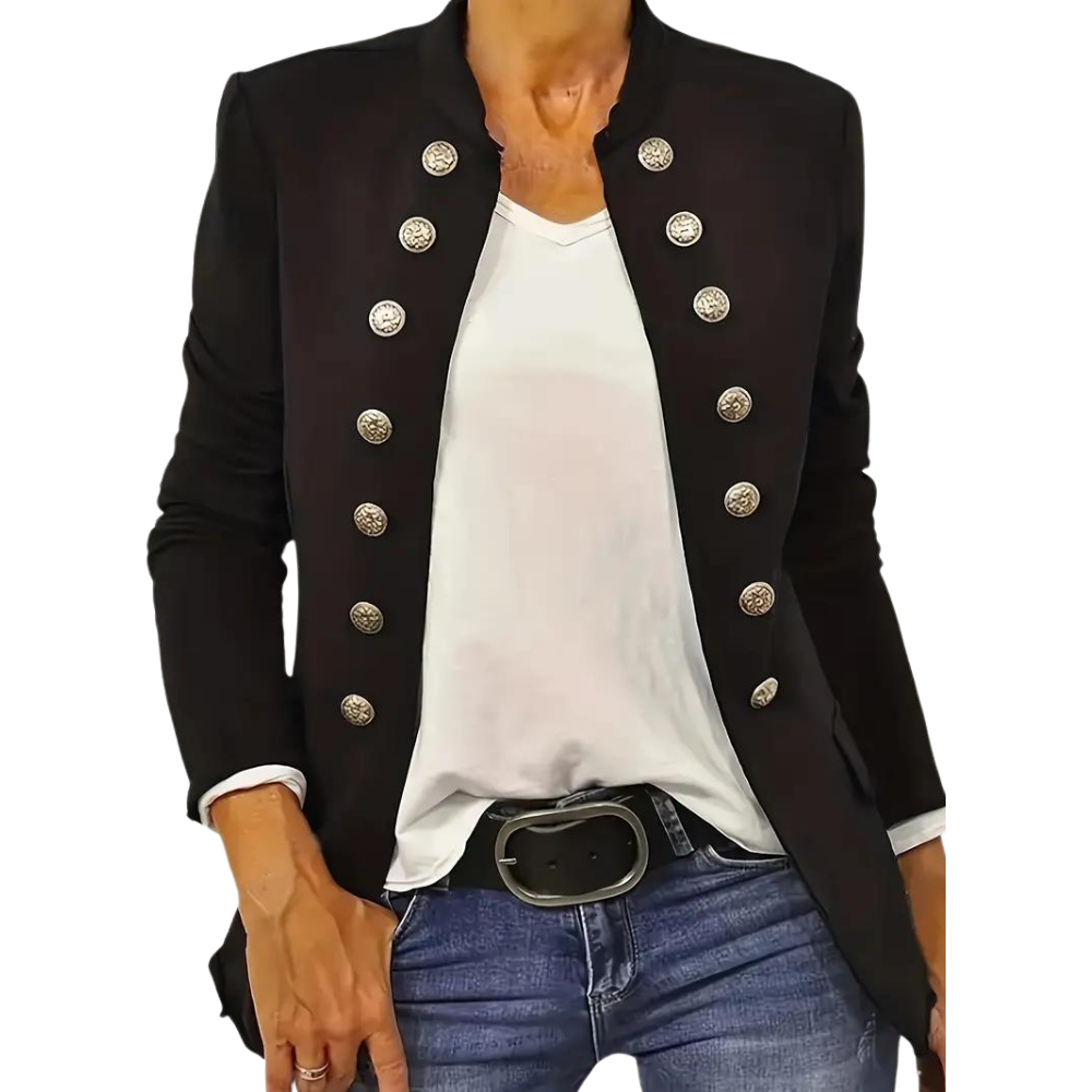 Weronika - Elegante Damenjacke mit vorderem Knopfverschluss für einen lässigen, stilvollen Auftritt