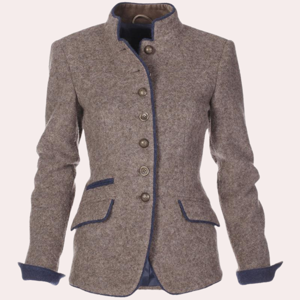 Stilvoller taillierter Damenblazer aus Wolle für den Frühling – klassisch und elegant