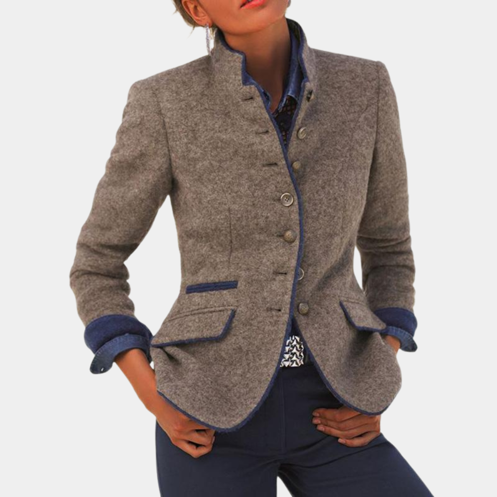 Stilvoller taillierter Damenblazer aus Wolle für den Frühling – klassisch und elegant