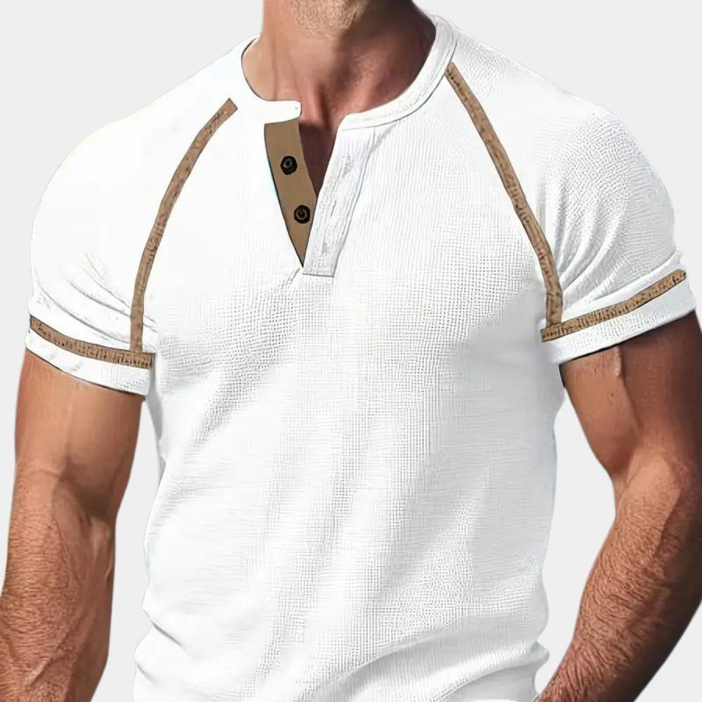 Men's Slim Fit Short Sleeve Henley Shirt - Ultra Breathable Cotton for Everyday Comfort
