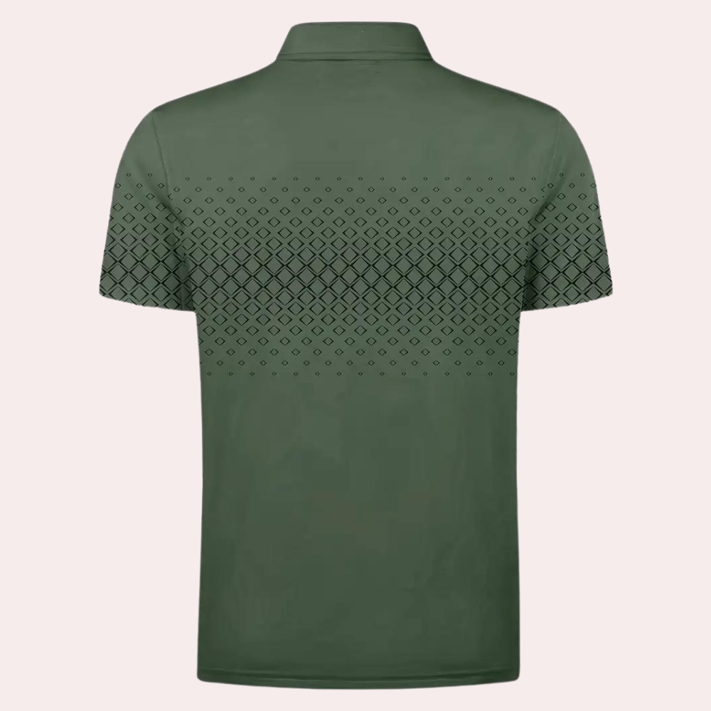 Elegancka męska koszulka polo z stylowym wzorem
