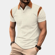 Stylowa męska koszulka polo z krótkim rękawem - Oddychająca, slim fit z mieszanki bawełny