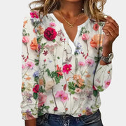 Maelle - Stilvolle, lässige Bluse mit floralem Design für Damen