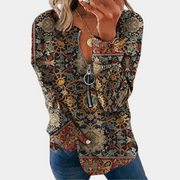 Damenpullover mit Vintage-Print für einen zeitlosen Look
