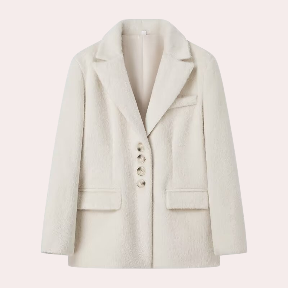 Eleganter kurzer Wollmantel für Damen – ideal für den Frühling